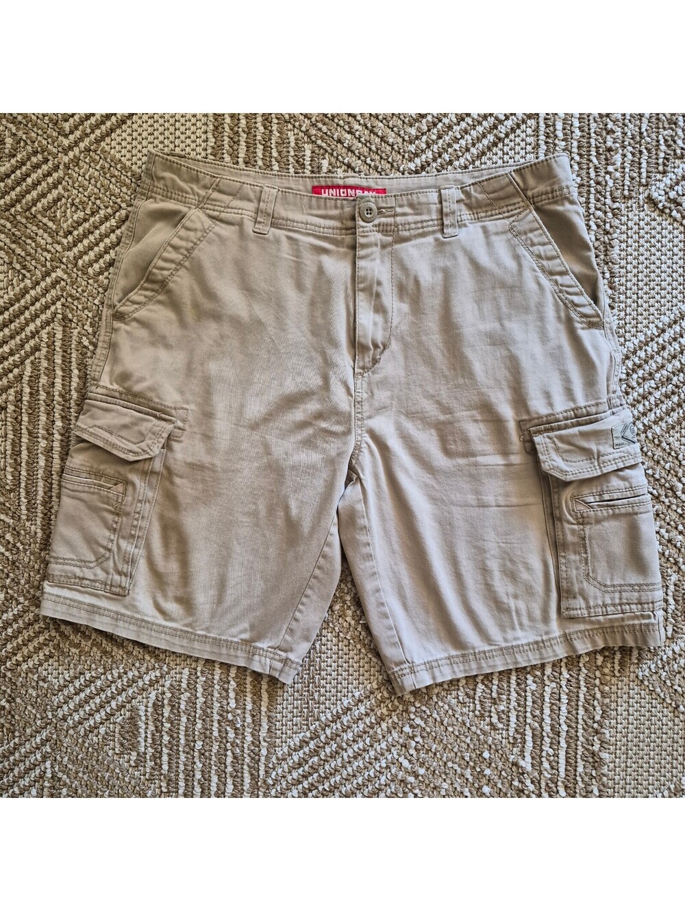 Vintage Unionbay Cargo Shorts Beige Y2K Gorpcore 36"